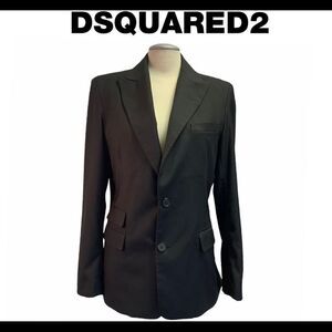 Dsquared2 black single breasted blazer jacket coat US 14 NWOT